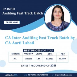 CA Inter Auditing Fast Track Batch by CA Aarti Lahoti