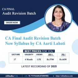 CA Final Audit Revision Batch New Syllabus by CA Aarti Lahoti
