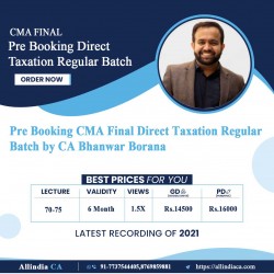 CMA Final Direct Taxation Regular Batch by CA Bhanwar Borana