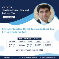 CA Inter Taxation Direct Tax and Indirect Tax by CA Brindavan Giri