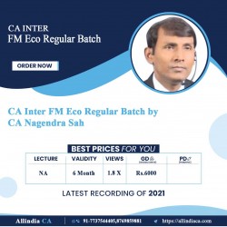 CA Inter FM Eco Regular Batch by CA Nagendra Sah