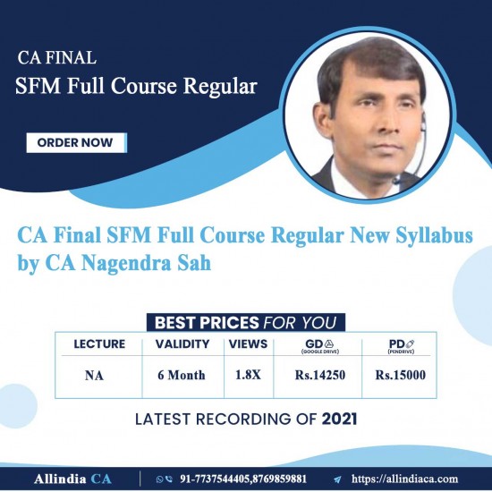 CA Final SFM Full Course Regular New Syllabus by CA Nagendra Sah
