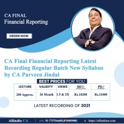 CA Final Financial Reporting Latest Recording Regular Batch New Syllabus by CA Parveen Jindal