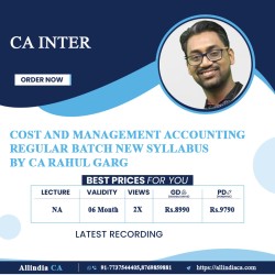CA INTER COST AND MANAGEMENT ACCOUNTING  REGULAR BATCH NEW SYLLABUS  BY CA RAHUL GARG