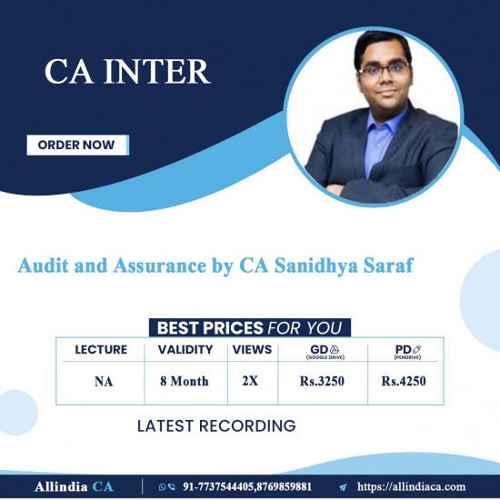  CA Inter Audit and Assurance by CA Sanidhya Saraf