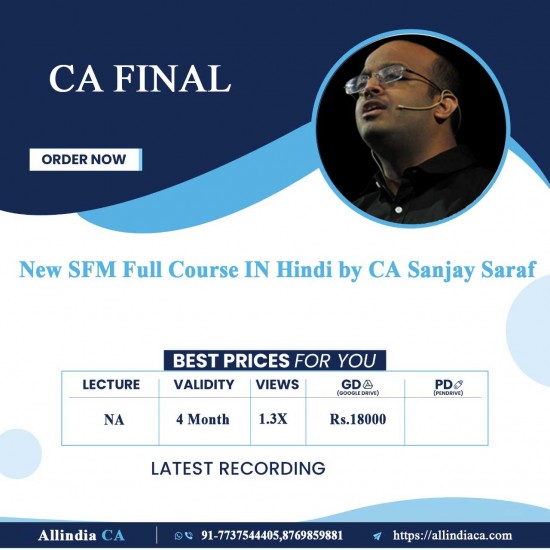 CA Final New SFM Full Course IN Hindi by CA Sanjay Saraf