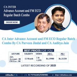 CA Inter Advance Account and FM ECO Regular Batch Combo By CA Parveen Jindal and CA Aaditya Jain